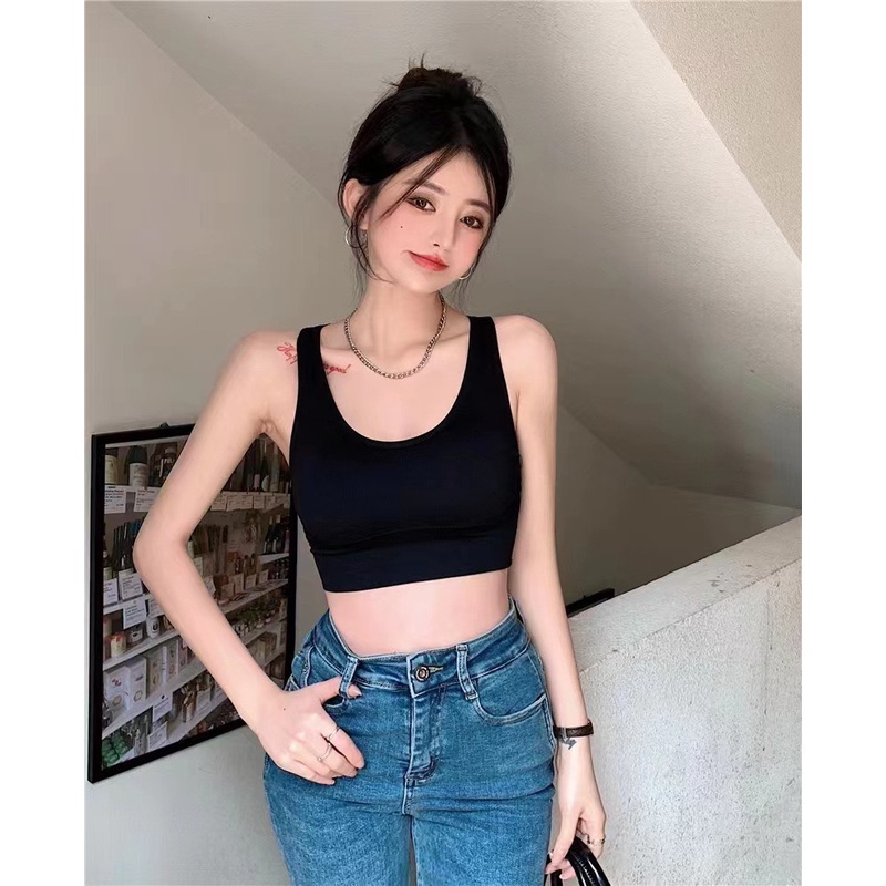 -Áo Lót Nữ - Áo Bra Nữ Kiểu Dây Đan Chéo Sau Lưng Sexy Gân Tăm Hot Hit - Bra 4853