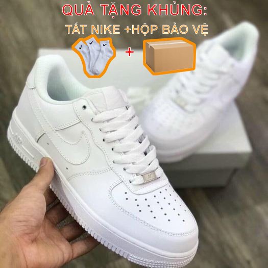 Giày af1, thể thao nam nữ sneaker_nike air force 1, bản all white full trắnng dễ phối đồ full box bill hót