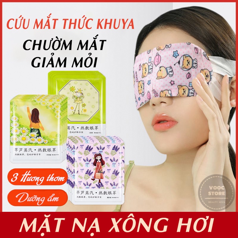 Mặt Nạ Mắt Chườm Nóng Cô Gái Xứ Hoa Giảm Mỏi Mắt Giúp Ngủ Ngon Gói 1 Miếng M038