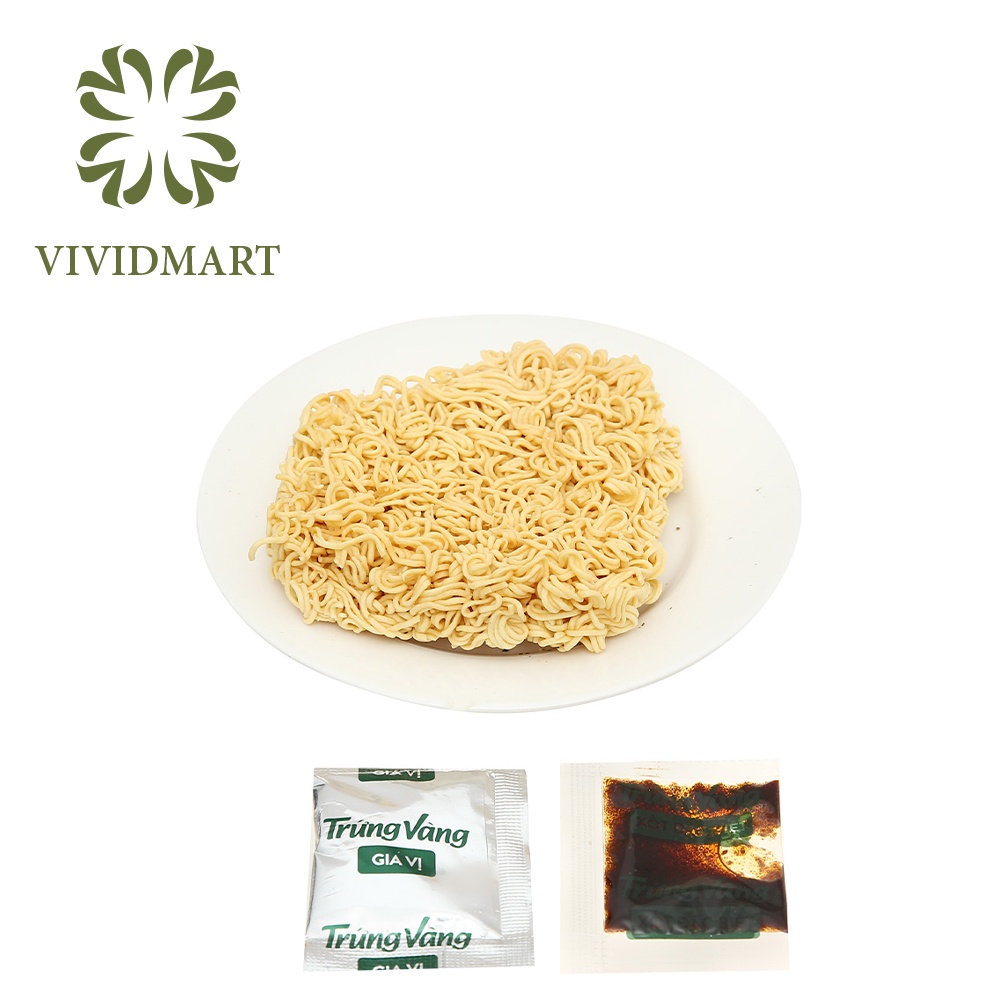 MÌ TRỨNG VÀNG 2 VỊ: TÔM CHUA CAY VÀ LẨU CÁ CHUA CAY  - GÓI 75gr - GẤU ĐỎ