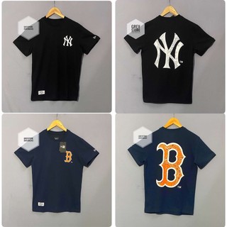 Áo phông New Era x MLB chính hãng, logo Boston Paisley, NY paisley Unisex, Cổ tròn, Thấm hút, Chất lượng, Phong cách