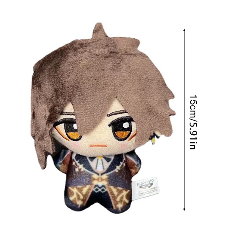 Aayetd 2022 New Genshin Impact Plushie Keychain Pendant Zhongli Xiao Tartaglia Stuffed Doll Soft Toy Game Anime Bag Keychain for Gift