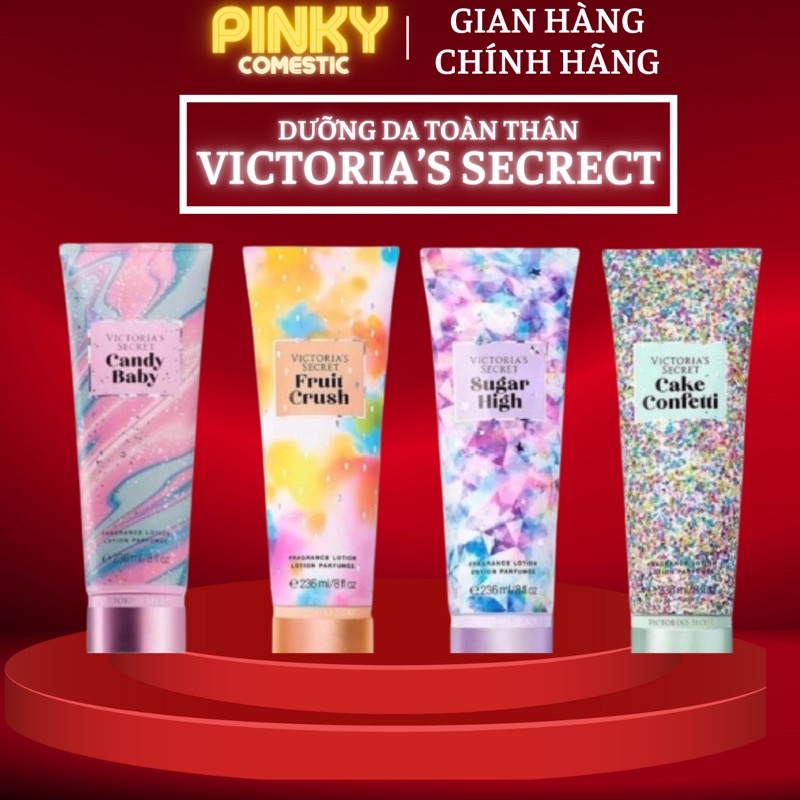 Dưỡng thể nước hoa Victoria's Secret lotion dưỡng mềm mịn lưu hương lan toả Phụ Liệu Tóc Pinky