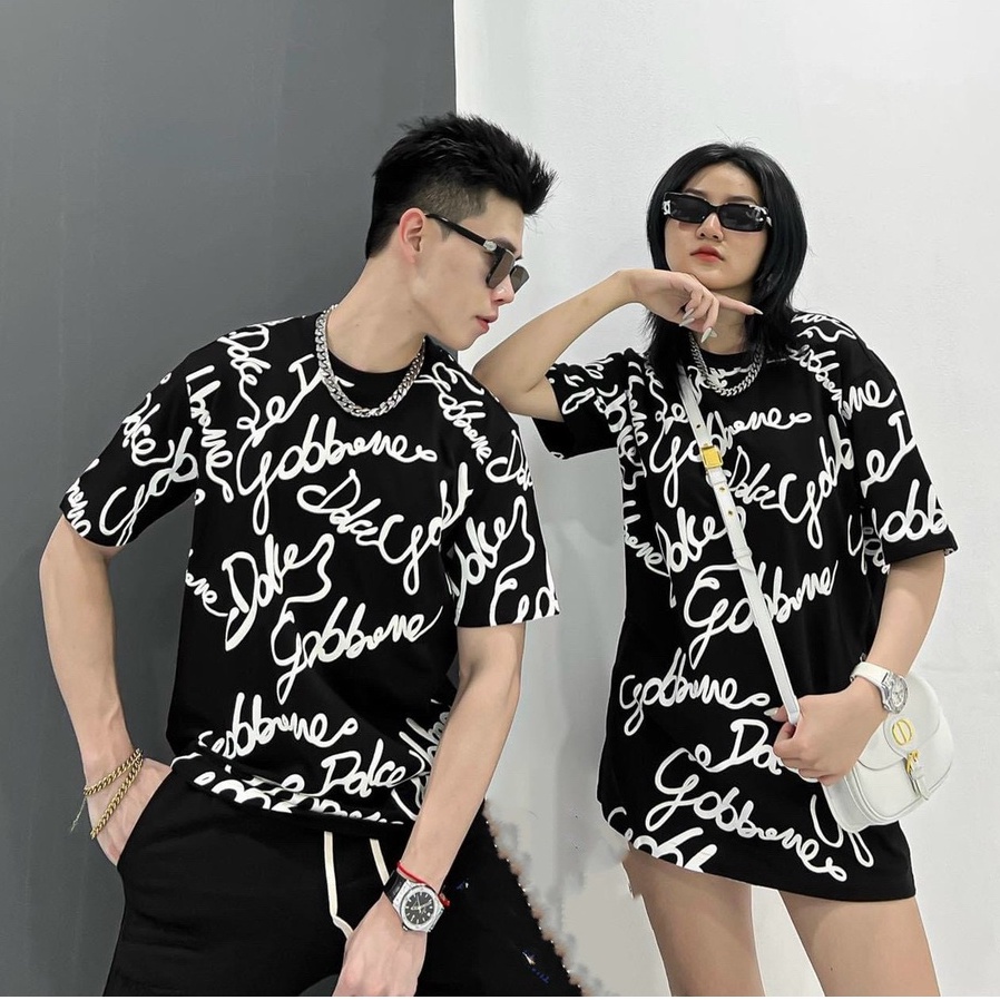 Áo Phông Nam Nữ D.O.L.C.E Ngắn Tay Cổ Tròn Màu Đen Chất Vải Thun Cotton Co Dãn 4 Chiều Thoáng Mát Kem STORE