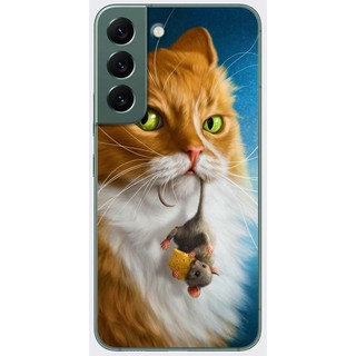 Ốp lưng Samsung Galaxy S22, S22 Plus, S22 Ultra in hình Mèo gậm chuột