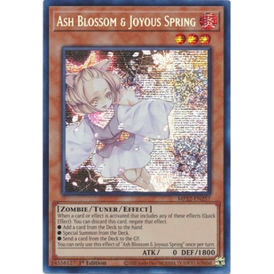 [MP22-EN257] Thẻ bài Ash Blossom & Joyous Spring Prismatic Secret Rare.