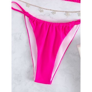 Bikini Tam Giác Phối Màu Basic Kèm Charm Eo