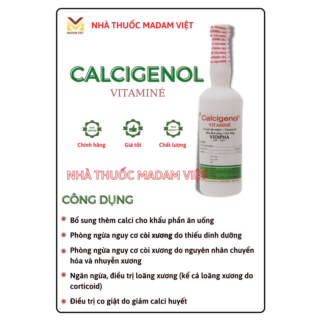 Calcigenol Hỗ Trợ Người Thiếu Calci
