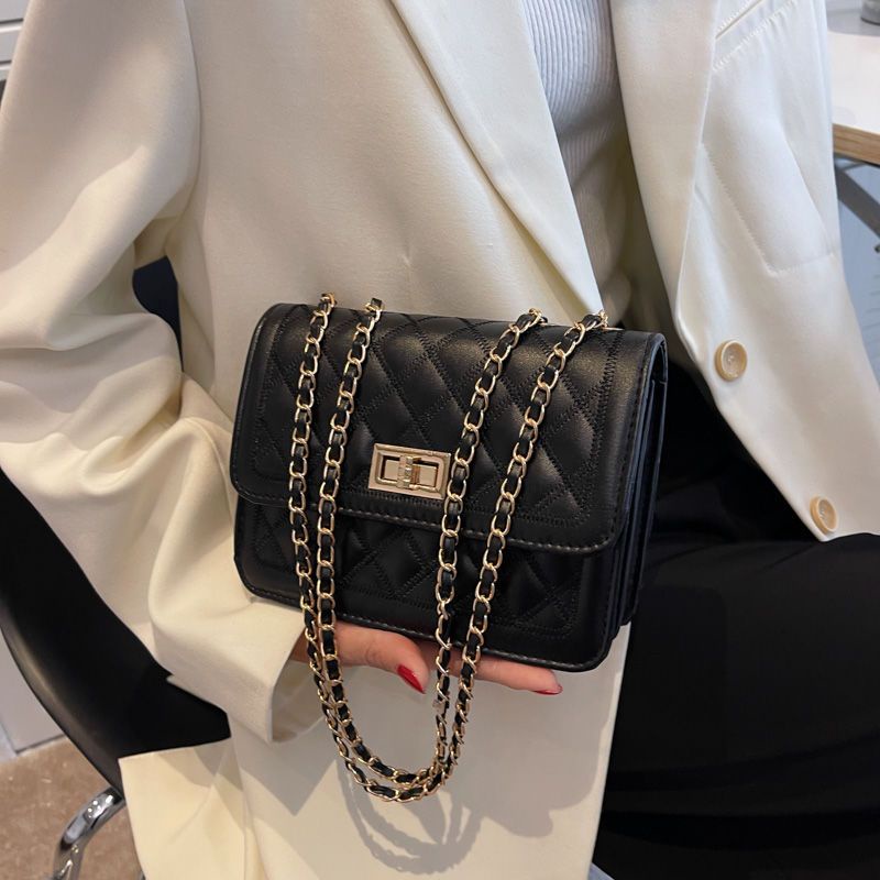 Túi Đeo Chéo Nhỏ Hình Vuông Thêu Họa Tiết Kim Cương Thời Trang Cho Nữ