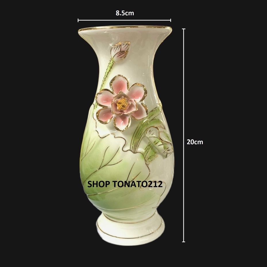 BÌNH BÔNG HỒNG KIM CAO 20CM,26CM,30CM