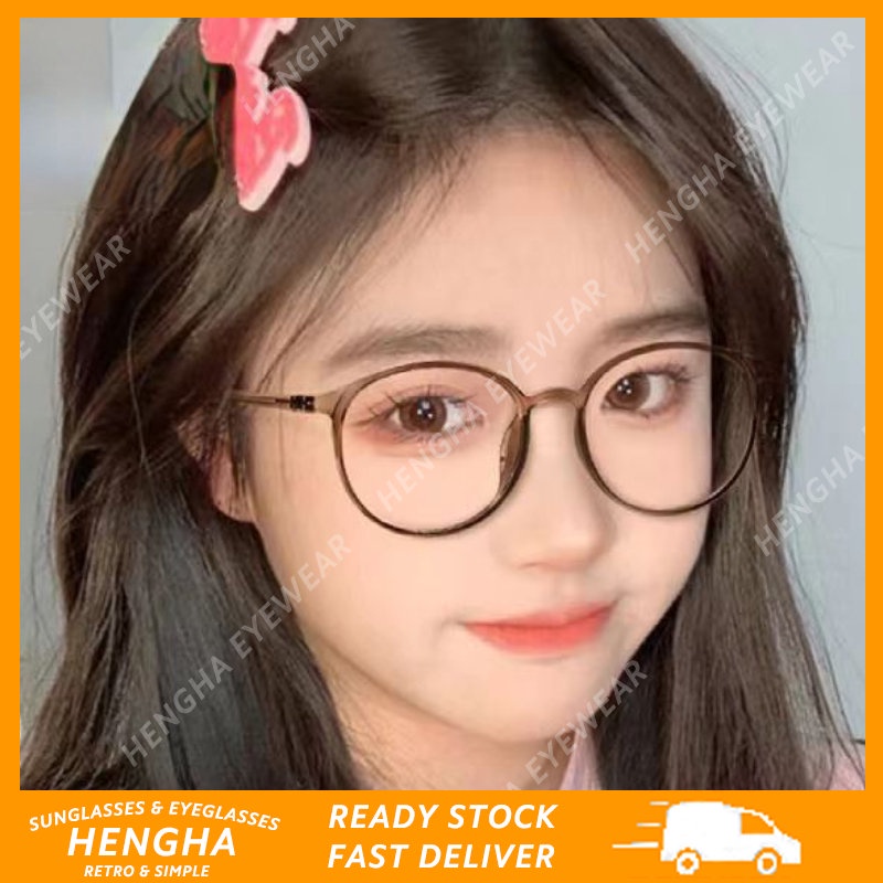 Mắt Kính Gọng Tròn Siêu Nhẹ TR90 Chống Ánh Sáng Xanh Dương / Nâu Phong Cách Retro