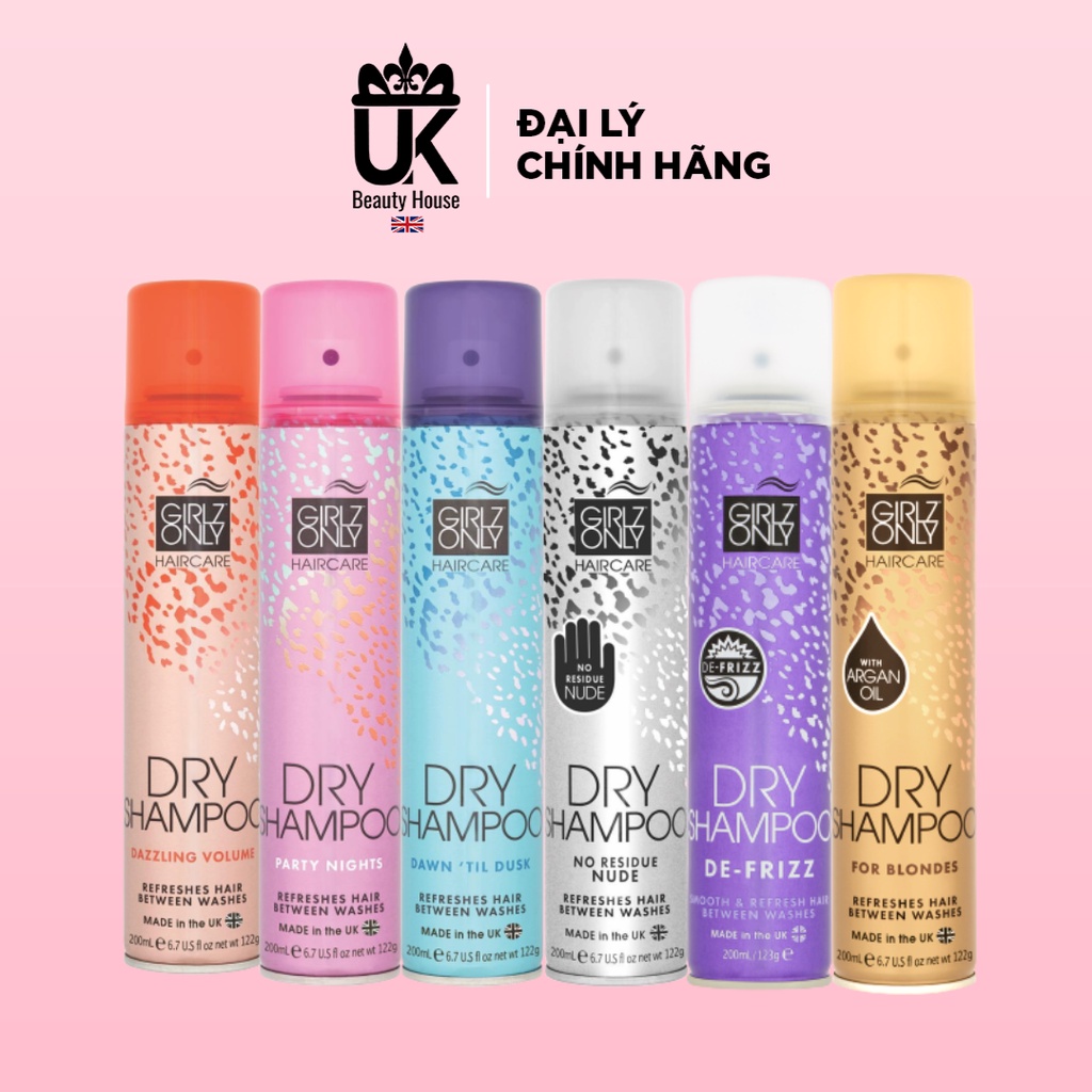 DẦU GỘI KHÔ GIRLZ ONLY DRY SHAMPOO 200ML