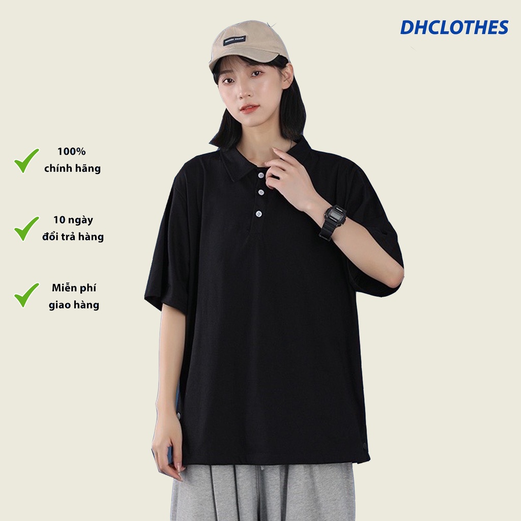 Áo thun POLO nam nữ cổ tròn vải Cotton thoáng mát, form rộng giá tốt nhất thị trường-A1