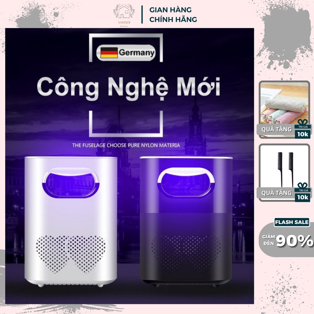 Đèn bắt muỗi polka.store kiêm máy đuổi ruồi muỗi thông minh - máy bắt muỗi cổng USB bảo hành 12 tháng
