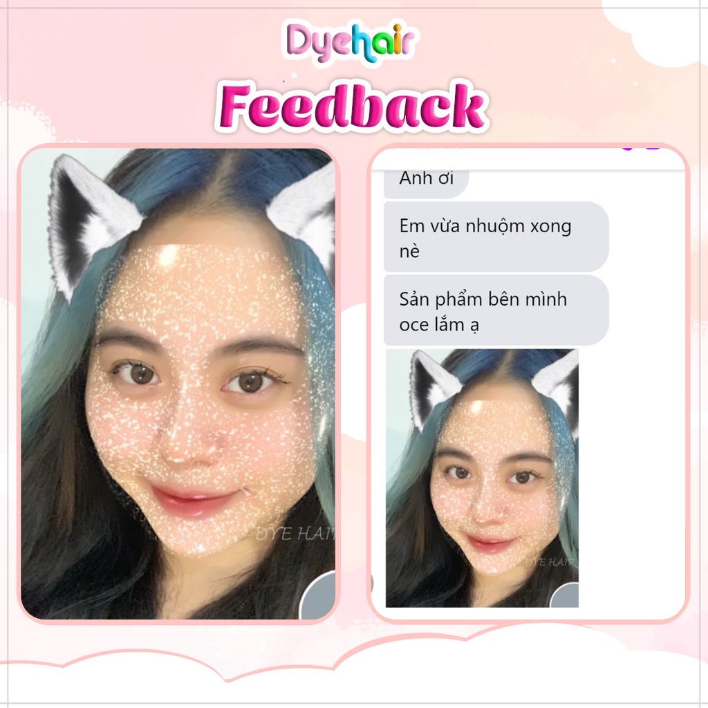 Thuốc nhuộm tóc, thuốc nhuộm tóc xanh khói DYE HAIR, tặng kèm oxy trợ dưỡng và bao tay