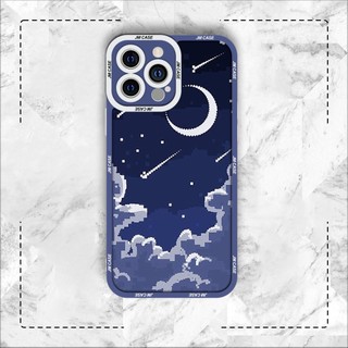 Ốp lưng iphone samsung xiaomi oppo cạnh vuông JMCase Bầu trời đêm