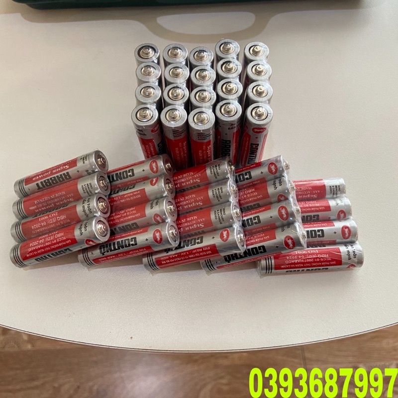 🇻🇳Pin Con Thỏ AAA Hộp 40 Viên-Sản Xuất Theo Công Nghệ cacbon-zinc