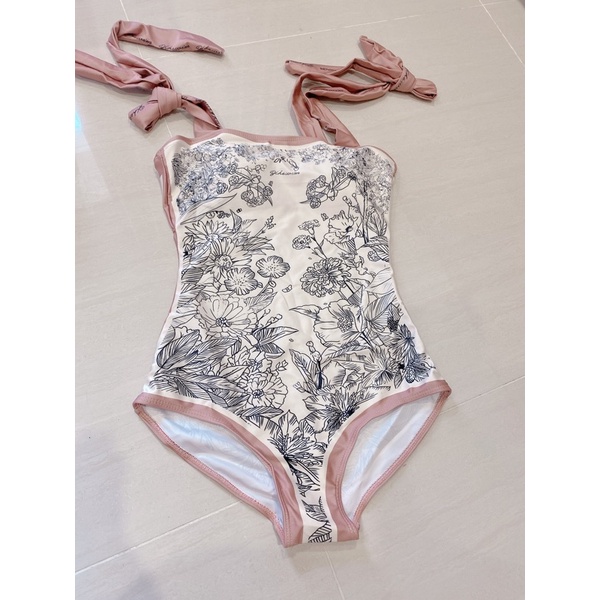 Bikini/ bơi liền 2 dây họa tiết hoa phong cách tiểu thư sang chảnh đi bơi đi biển hè M23