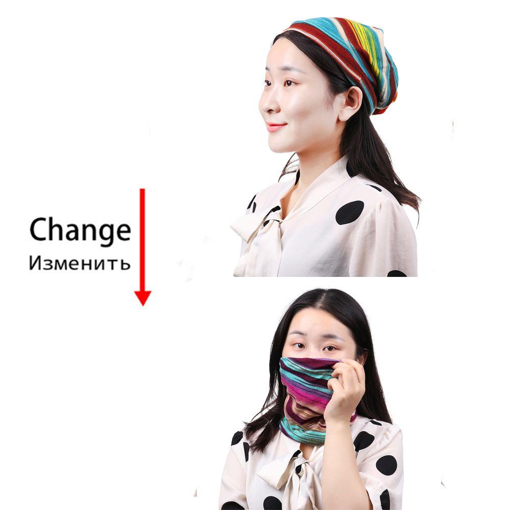 PINEVN Mũ Kiêm Khăn Choàng Cổ Mềm Mại Co Giãn Đa Năng Thời Trang Mùa Đông