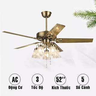 Quạt trần tân cổ Châu Âu bóng rủ