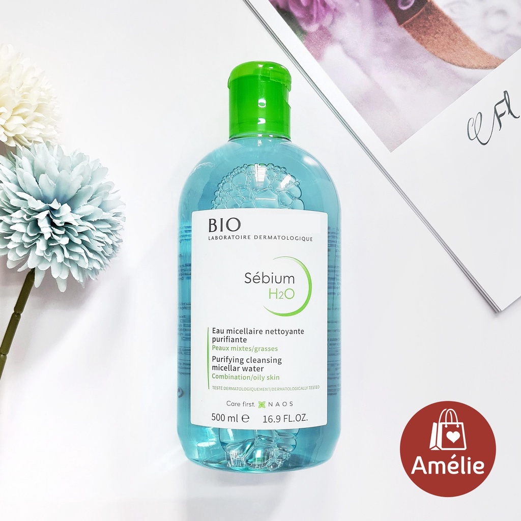 Tẩy trang B.I.O Micellar Water đủ size bản xanh cho da dầu, hồng cho da nhạy cảm