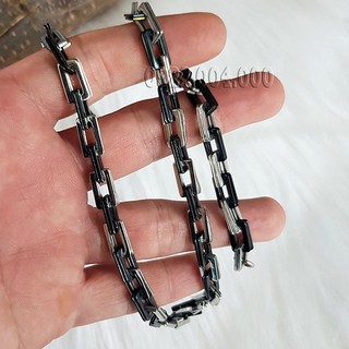 Dây chuyền xích trắng đen