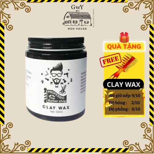 Sáp vuốt tóc nam clay wax professional 100gr giữ nếp tóc - wax tạo kiểu tóc