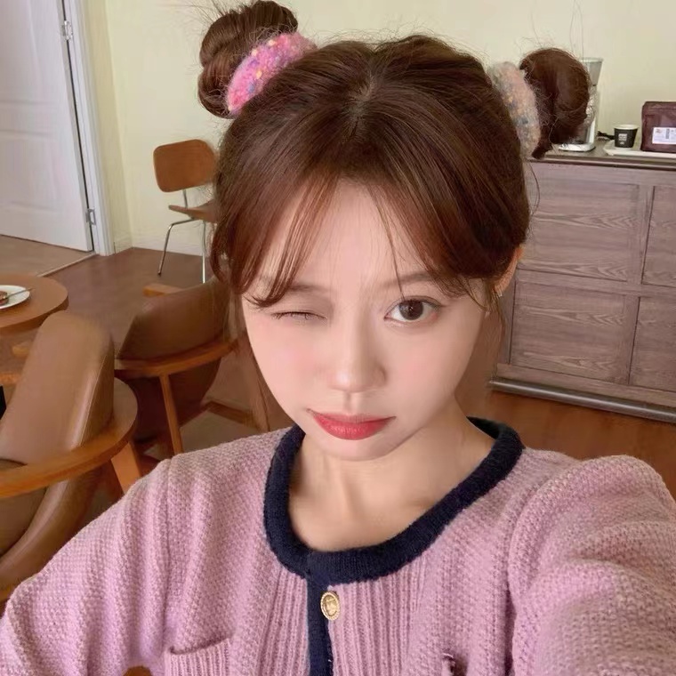 Dây Cột Tóc Len Dày Dặn Thời Trang Thu Đông Xinh Xắn Cho Nữ