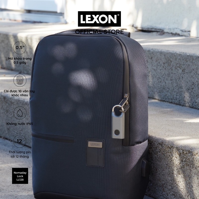 Ổ khóa vân tay LEXON thông minh sinh trắc học - NOMADAY LOCK - Bảo hành chính hãng