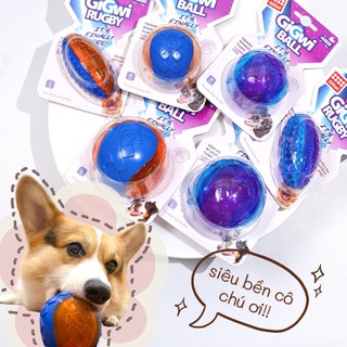Đồ Chơi Cho Chó Lớn Cao Cấp Có Tiếng Kêu GiGwi G-Ball Giúp Làm Sạch Răng Giảm Stress DOGGOSTYLE