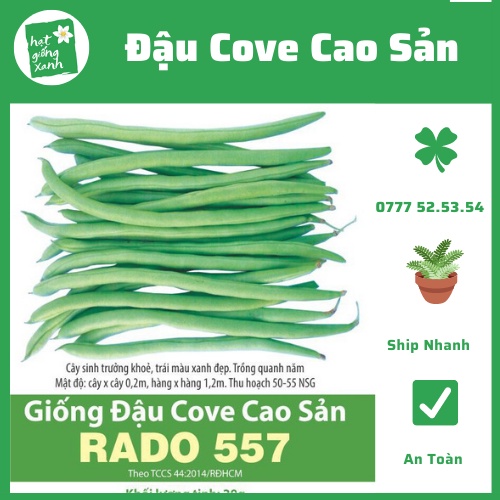Hạt giống đậu cove cao sản (20g)