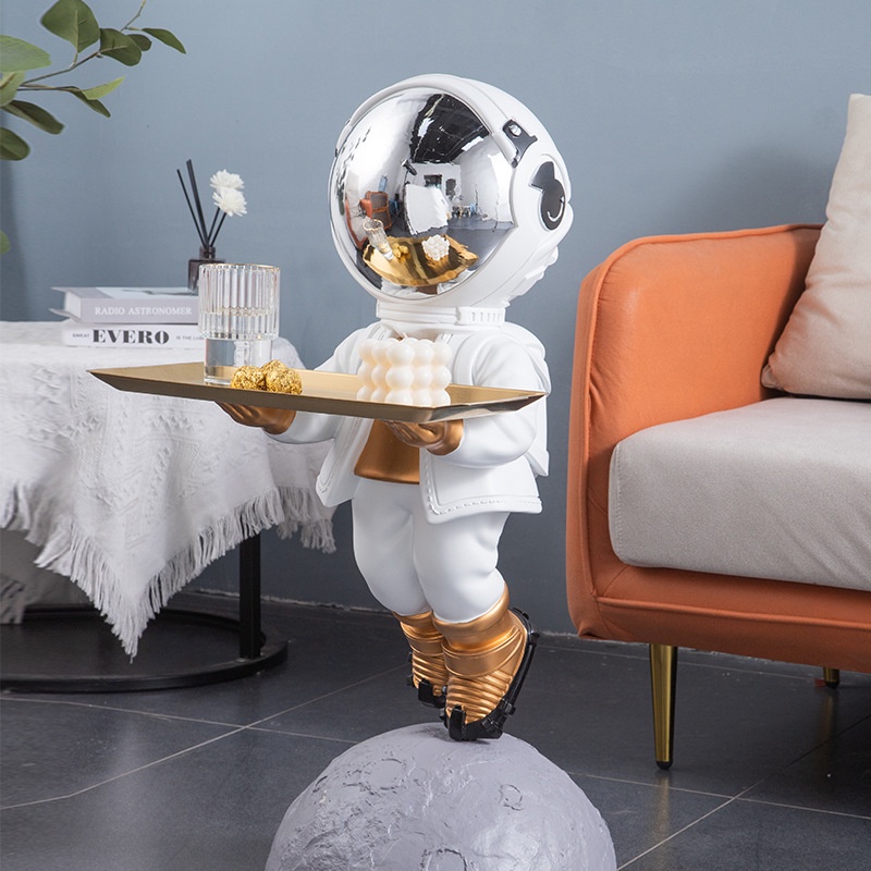 Khay Đựng Chìa Khóa Bằng Nhựa Resin Hình Phi Hành Gia Trang Trí Phòng Khách