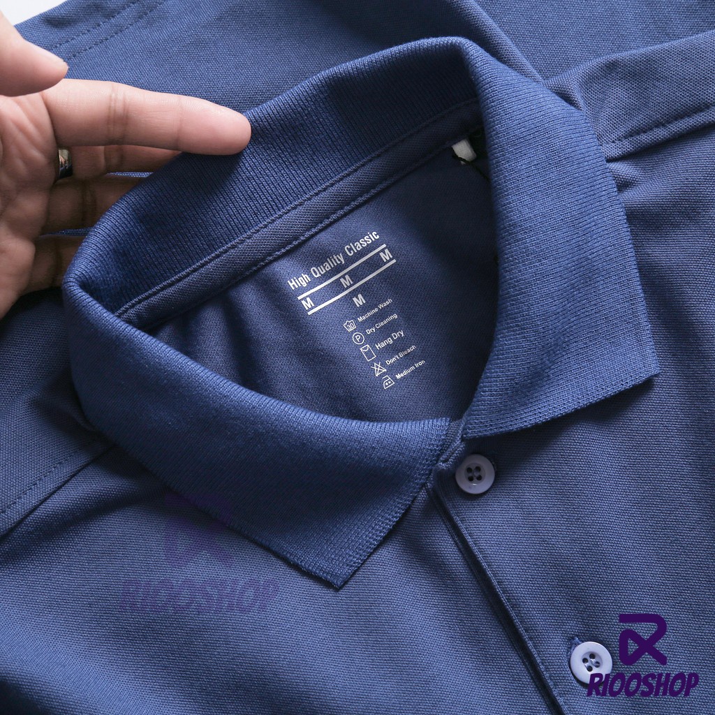 Áo thun nam polo, áo thun nam có cổ polo phối sọc ngang vnxk cộc tay, có size lớn, đẹp, vải dày, basic RIOOSHOP RSP056