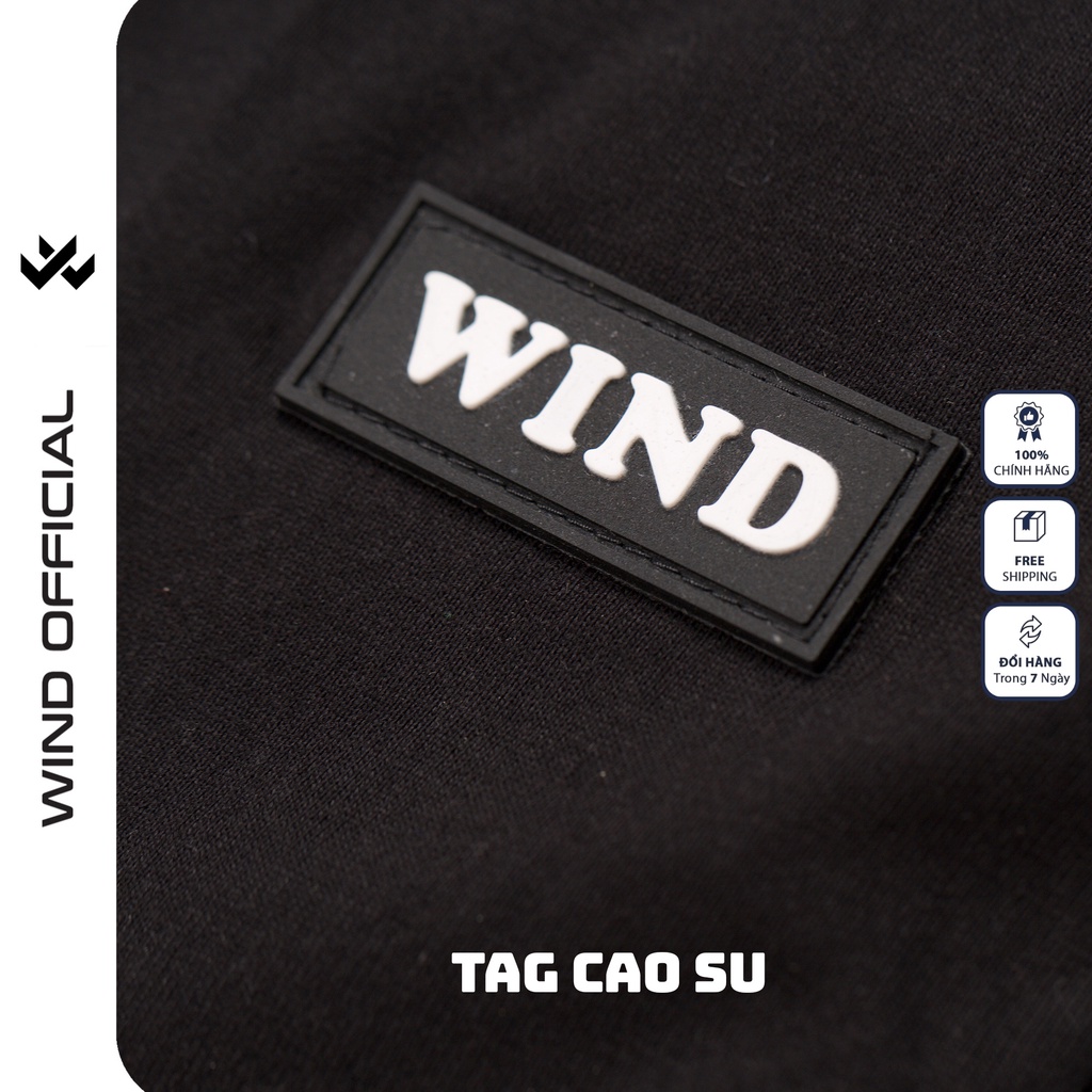 Áo thun tay lỡ unisex WIND Trộm Vía 65% cotton phông form rộng nam nữ oversize