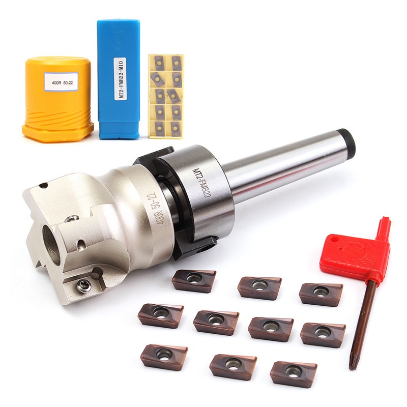 Đầu Cắt MT2 M10 &amp; 50mm + 10 Cờ Lê Chèn CNC APMT1604