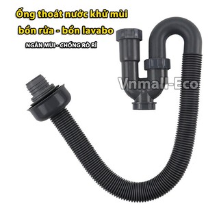 Bộ ống thoát nước ngăn mùi cong chữ S bồn lavabo, bồn rửa mặt