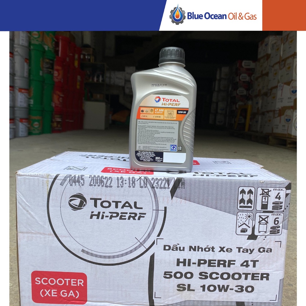 Nhớt Xe Tay Ga Total HI-PERF 4T 500 SCOOTER 10W-30 0,8L