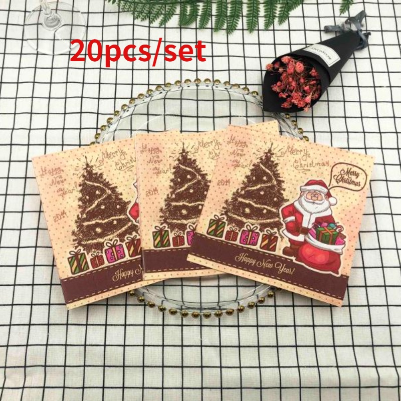 Set 20 Khăn Ăn Họa Tiết Giáng Sinh Dễ Thương