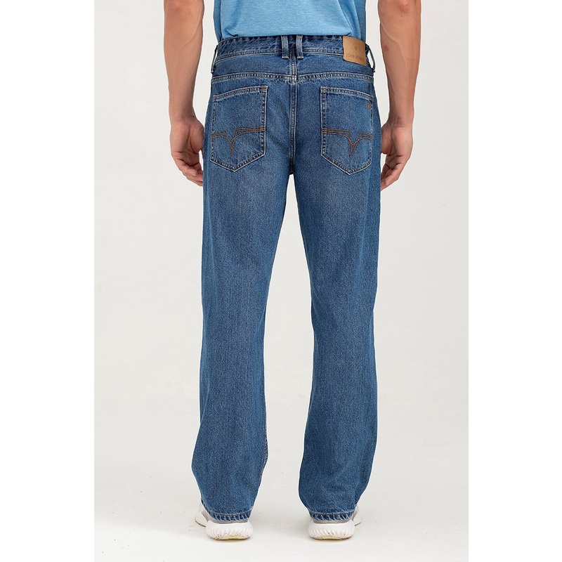 Quần jeans nam form rộng , thời thượng, trẻ trung, chất liệu cao cấp John Henry - JN22FH34-CL