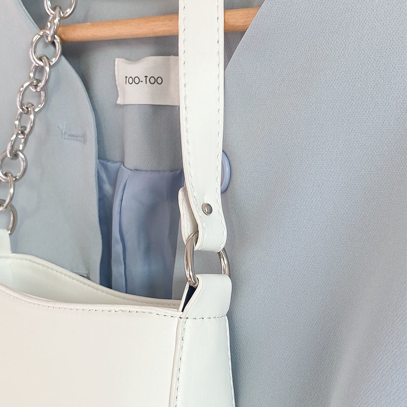 Túi Da Pu Đeo Chéo Phối Vòng Kim Loại Thời Trang 2022 Dành Cho Nữ