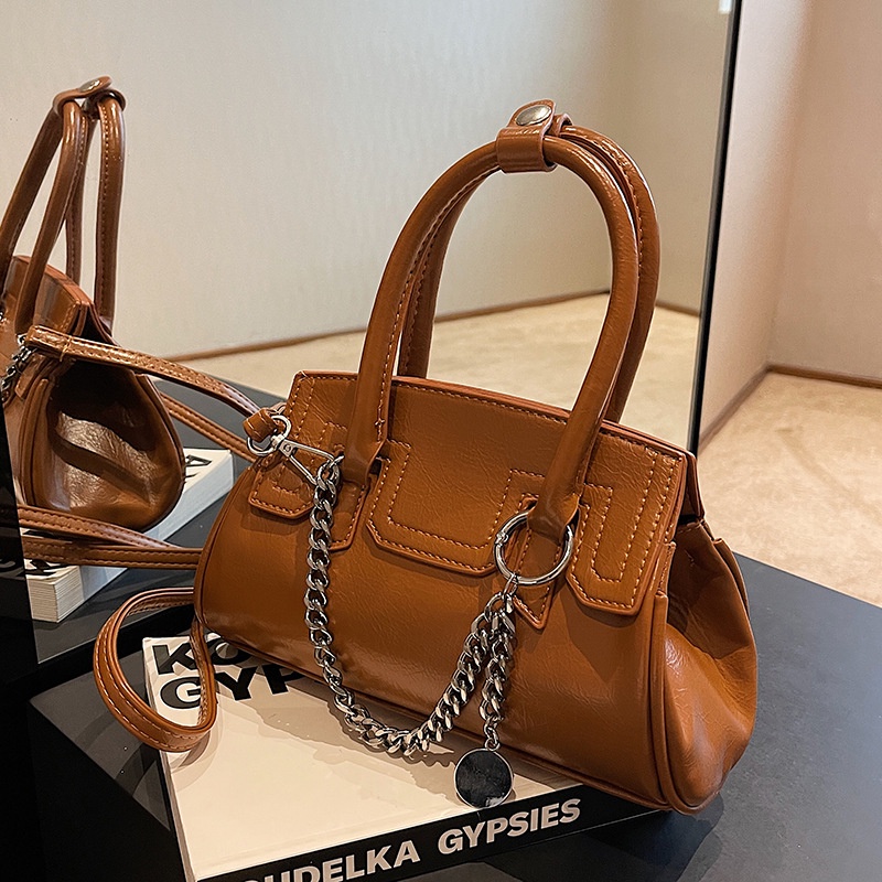 Túi Đeo Chéo Màu Nâu Có Thể Điều Chỉnh Kích Thước Thời Trang Dành Cho Nữ