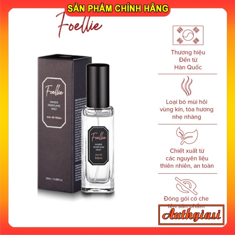 Nước hoa vùng kín FOELLIE Inner Perfume Eau de cao cấp Hàn Quốc lưu hương lâu sexy mãnh liệt 5ml / 20ml