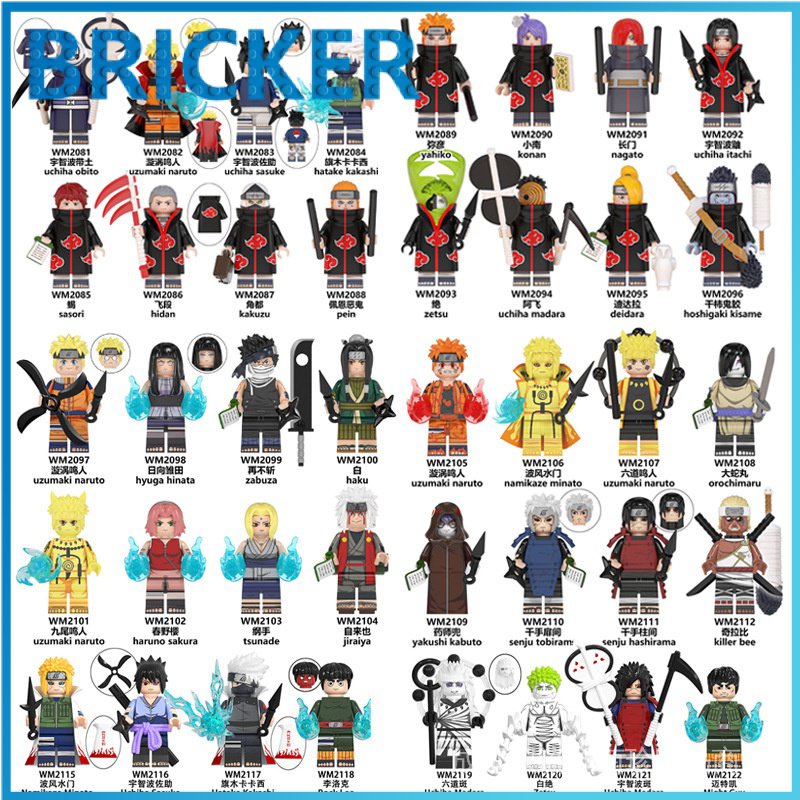 Búp Bê Lego Naruto Lắp Ráp Mô Hình Whirlpool Naruto Wave Shui Gate Sakura Haruno Flag Wood Kakashi Cho Trẻ Em
