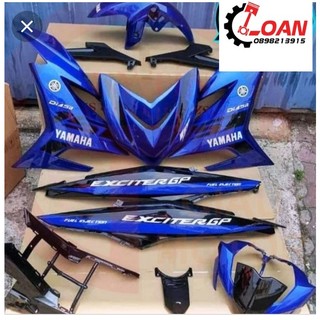 Dàn áo exciter 150 xanh gp 2019 12 món nhựa son+ rơi chưa dan zin