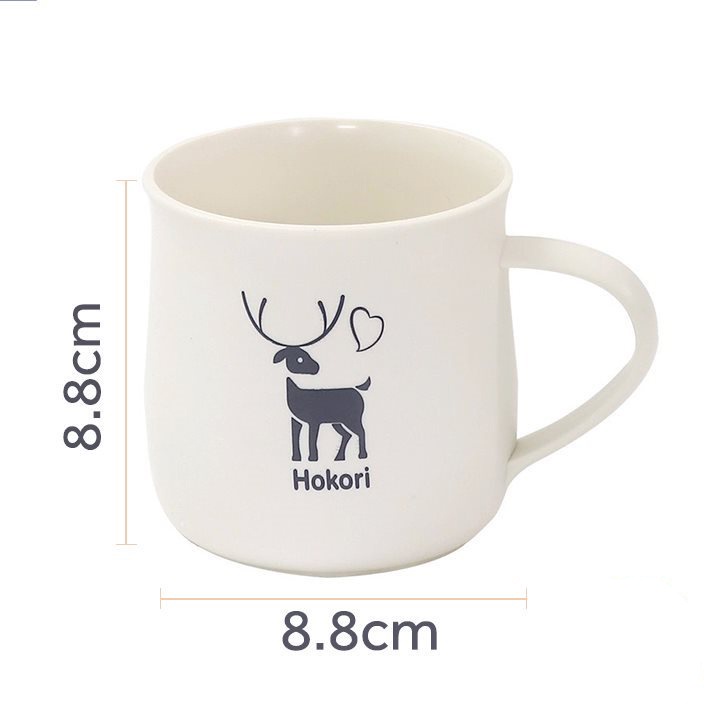 Ly, Cốc Uống Nước Nhựa Cao Cấp Kiểu Dáng Chú Nai Hokori Nhiều Màu Sắc Cute Có Quai Cầm