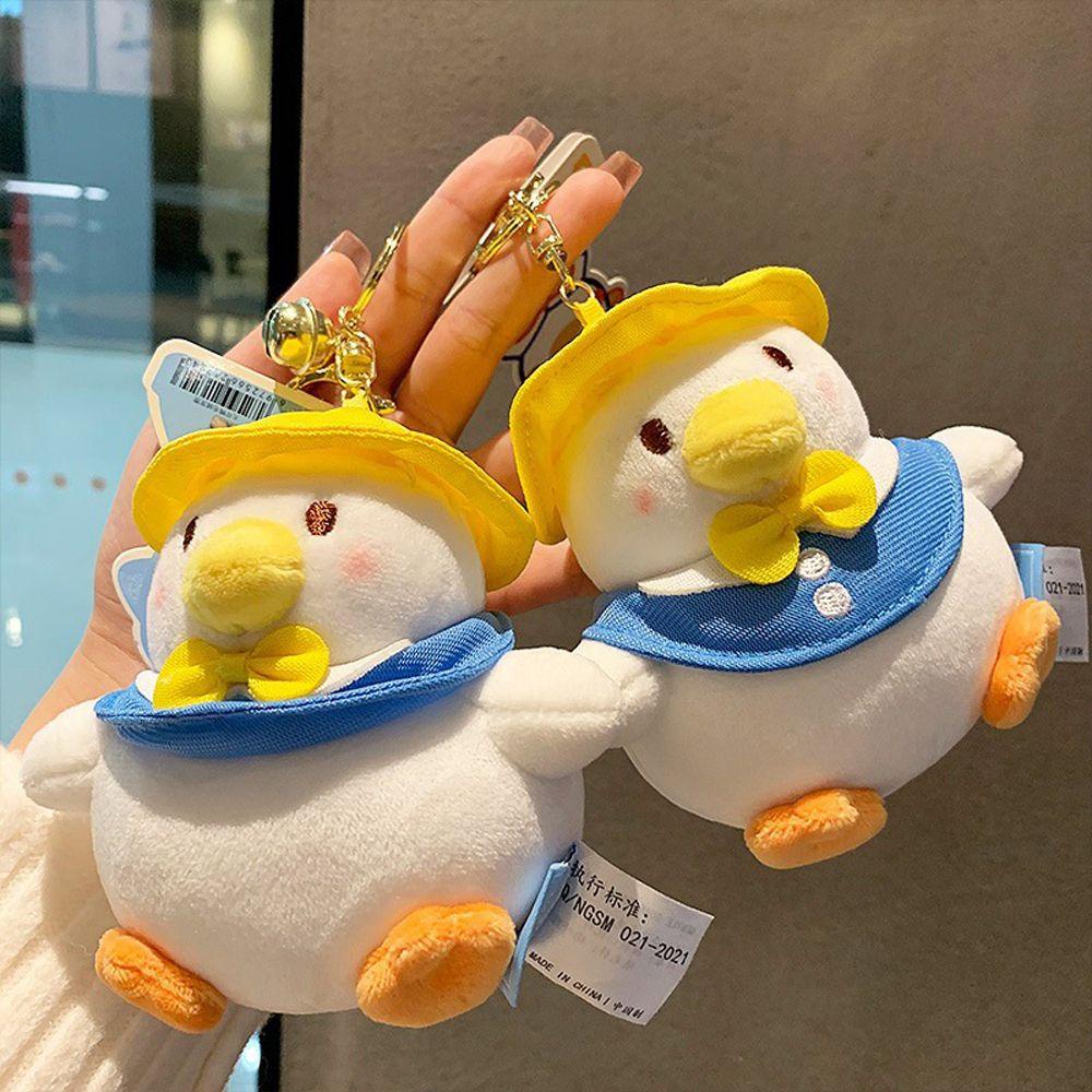 DARNELL Móc Khóa Hình Vịt Nhồi Bông Dễ Thương