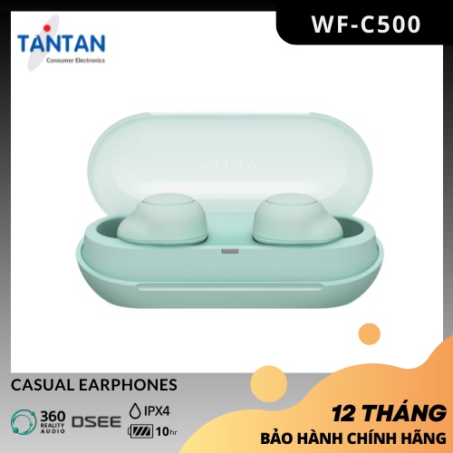 Tai Nghe In-ear BLUETOOTH Sony WF-C500 | DSEE - 360 Reality Audio - Pin:20H - Sạc nhanh - Fast Pair - Kháng nước IPX4