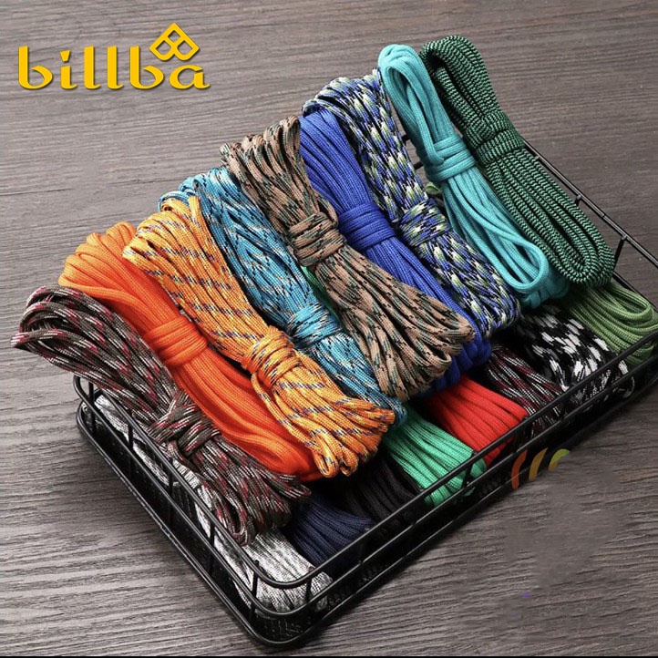 Dây dù Paracord 7 lõi 30m dùng cho cắm trại - Dây dù sinh tồn đa năng 4mm BB1252   - Billba Outdoors