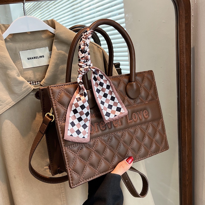 Ielgy Mới Túi Xách Đeo Vai Hình Thoi Phong Cách retro Cho Nữ