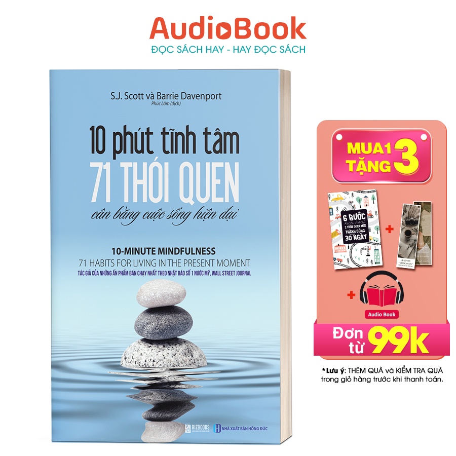 BIZBOOKS - Sách 10 phút tĩnh tâm - 71 thói quen cân bằng cuộc sống hiện đại